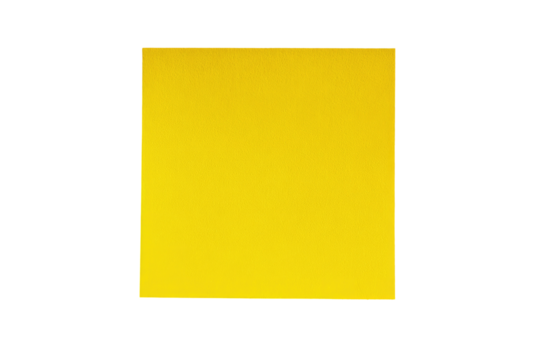 A solid, vibrant gold-yellow square, outlined in black.  Slight, irregular, colored distortions around the edges