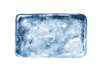 Rectangular ice block, top view