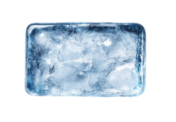 Rectangular ice block, top view
