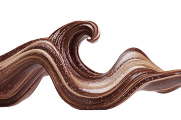 Obraz premium Abstract chocolate swirl, flowing, wavy, textured