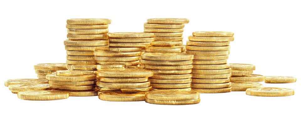 Stacks of gold coins/disks