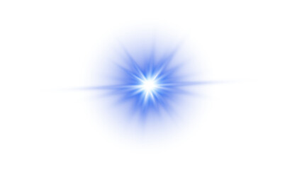 Sun Energy Flash. Vibrant Blue Light Burst Effect for Abstract and Magical Designs