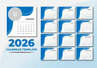 Modern 2026 Calendar Design Template