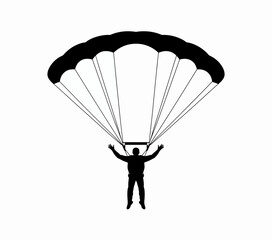 paragliding in the sky