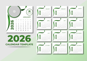 Modern 2026 Calendar Design Template