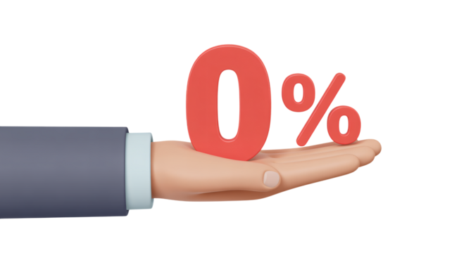 hand with percent sign