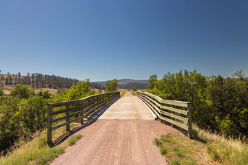 Bridge on the George S. Mickelson trail, South Dakota
