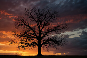 Fototapeta premium sunset in the forest