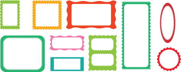 Vector colorful painting frame 