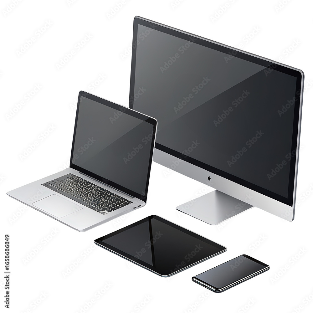 Aufkleber realistic devices mockup set isolated smartphone png technology mockup image realistic phone layout 
