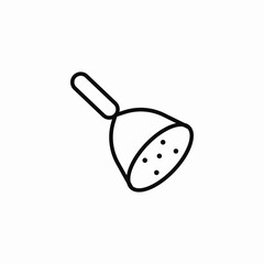 handheld strainer sifter icon sign vector