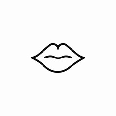 outline of lips  icon sign vector