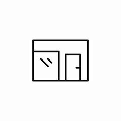 small storefront building  icon sign vector