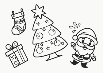 Black Christmas Icons Stock Illustrations. christmas vector.christmas bundle vectore 