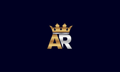 AR initial letters, monogram logo