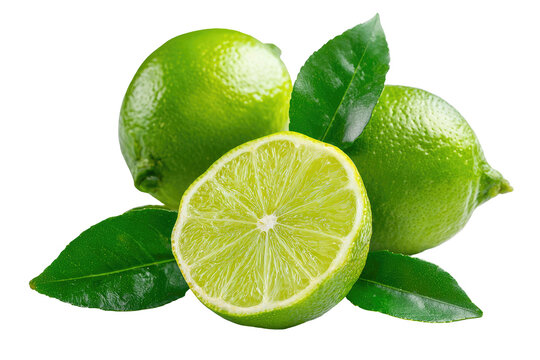 Fresh limes with leaves (4)