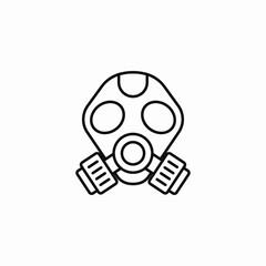 gas mask breathing apparatus icon sign vector