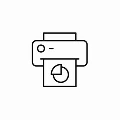 print chart document icon sign vector