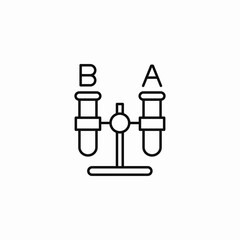 test tubes balance icon sign vector