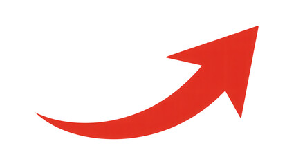 red arrow on white background
