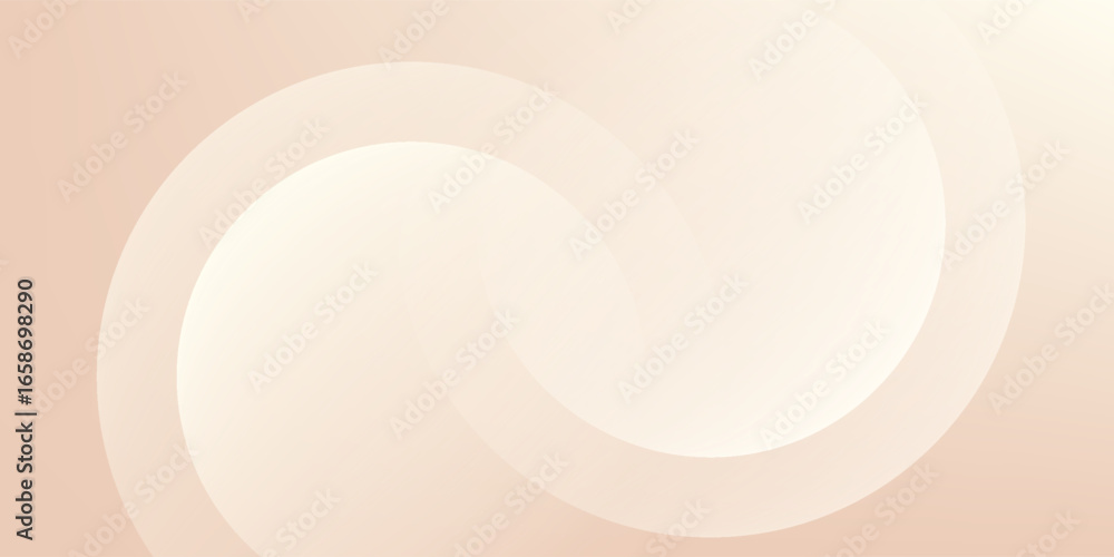 Poster a background of wavy white and pink, presenting an abstract design. it incorporates circles into the