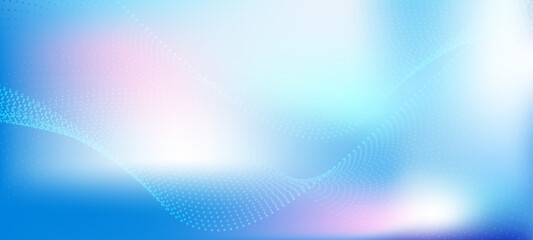 Abstract blue gradient background with shining lines waves. Minimalist background for banner, poster, cover, brochure, flyer, website