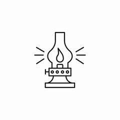 classic kerosene lamp icon sign vector