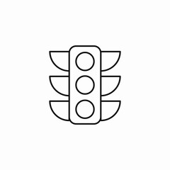 simple traffic light icon sign vector