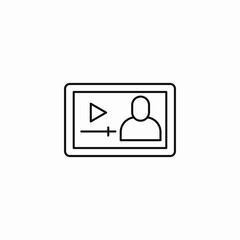 video tutorial lesson icon sign vector