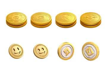 A gleaming stack of isolated golden euro coins symbolizes wealth, business, and financial investment