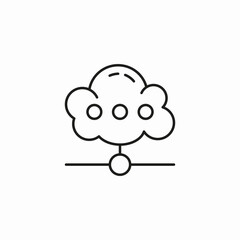 cloud computing network icon sign vector