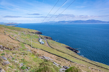 Wild atlantic way, Dingle peninsula ocean view from the top of mountain