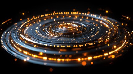 Abstract Circular Glow: Futuristic Technology Design