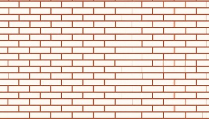 Obraz premium Abstract Brick Wall Pattern Digital Illustration of White Bricks with Burnt Orange Mortar, Brick Texture, Background Brick Pattern, Wall Texture