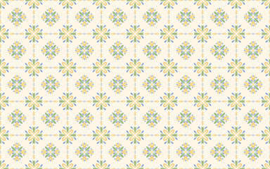 Delicate floral seamless pattern in soft pastel tones. Checkered Upbeat bright background for textiles, decorative paper.