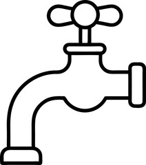 Tap outline icon vector illustration