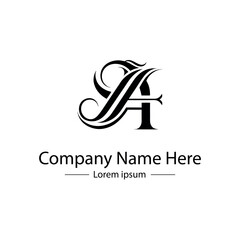 Fototapeta premium Minimalist and modern Letter mark logo design for professional business