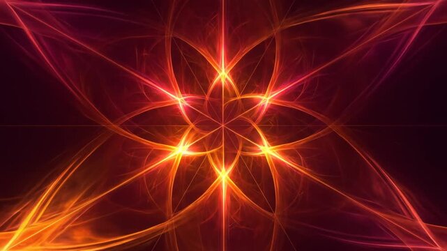 Geometric center of fiery lines