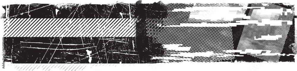Poster grunge textured banner with rough edges. speckled texture. overlay grunge texture . simply place tex