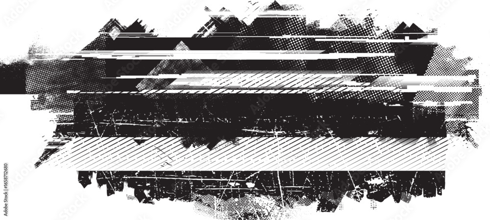 Poster grunge textured banner with rough edges. speckled texture. overlay grunge texture . simply place tex