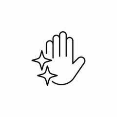clean shining hand icon sign vector
