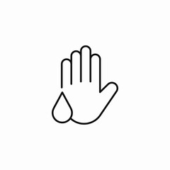 hand wash drop icon sign vector