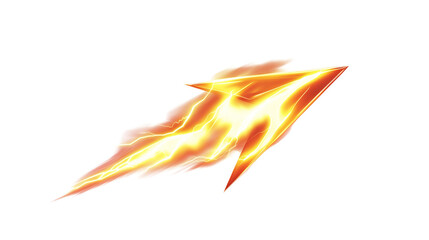 A bright orange arrow shoots out of the sky, leaving a trail of fire behind it
