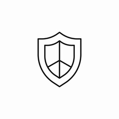 peace sign shield icon sign vector