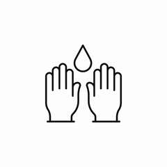 two hands with a drop icon sign vector