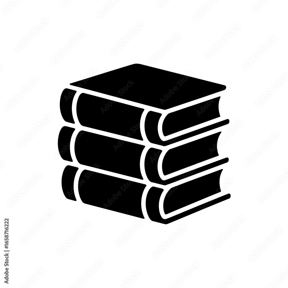 Poster stack of books illustrating knowledge education and learning a symbolic representation of wisdom