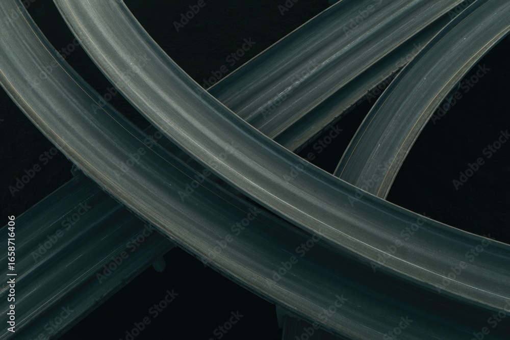 Aufkleber curved lines intertwine against dark backdrop, creating sense of