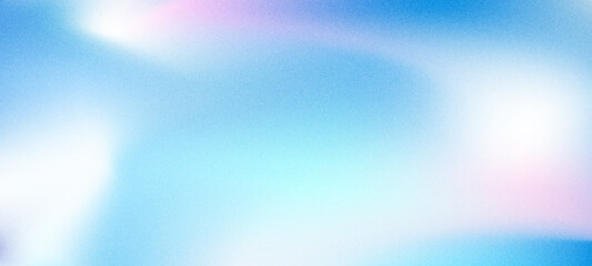 blurry scene featuring a bright blue and pink sky, creating an abstract and colorful aesthetic. The colors include shades of aqua, electric blue, lilac, and purple. It has a grainy texture, EPS 10.