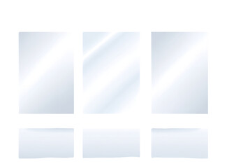 Obraz premium Four vertical and two horizontal rectangular, translucent panels