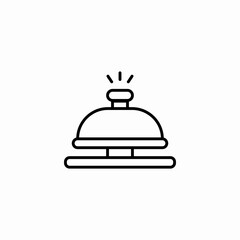 hotel reception bell icon sign vector